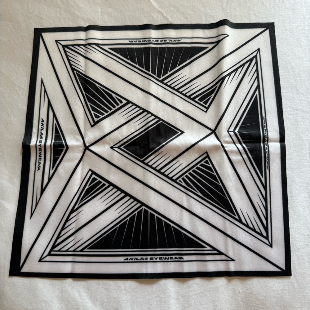 Akila Eyewear Black and White Glasses Cleaning Cloth